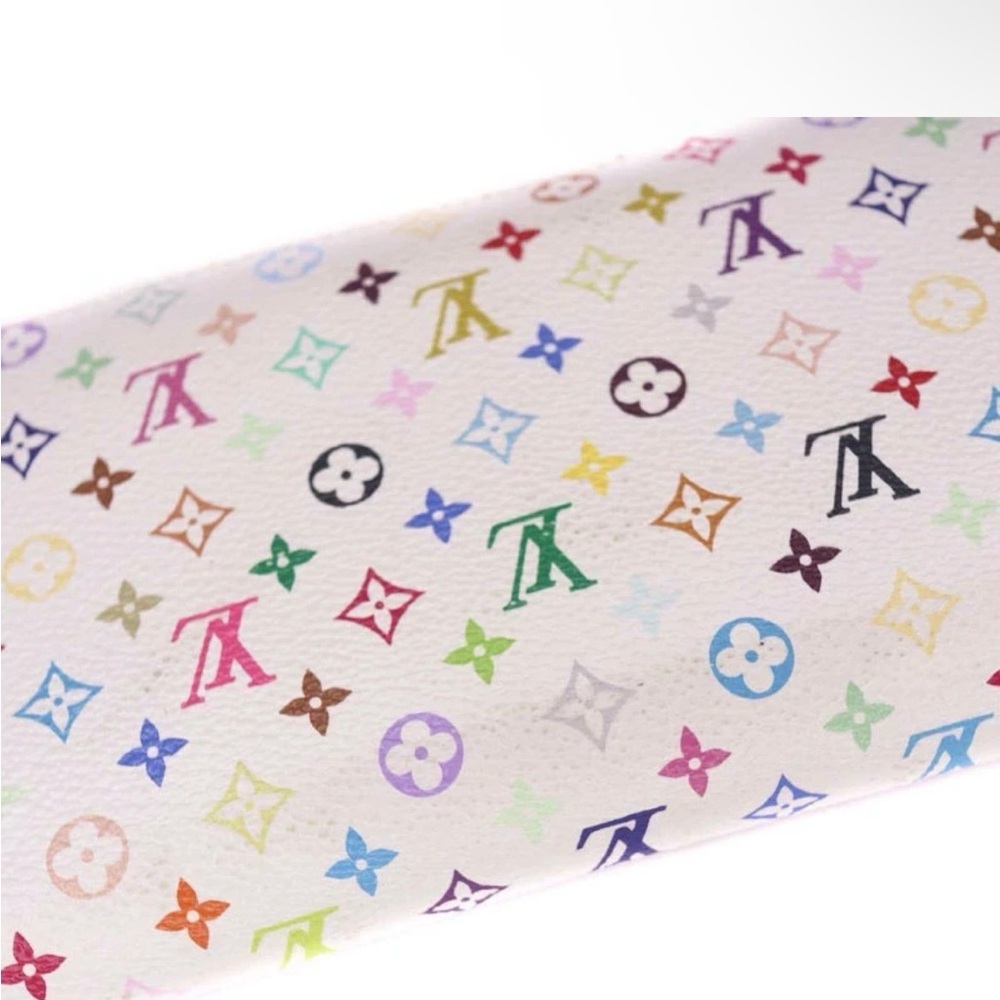 ✨ LV x Takashi Murakami White Multicolore Zippy Wallet - Orange Interior ✨